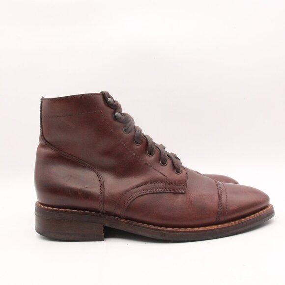 Thursday Boot Company Captain Cap Toe Boots Men's 9.5 Brown Burgundy Leather - Picture 1 of 14